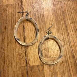 Cow Horn Dangle Hoops - Vintage Noonday Collection